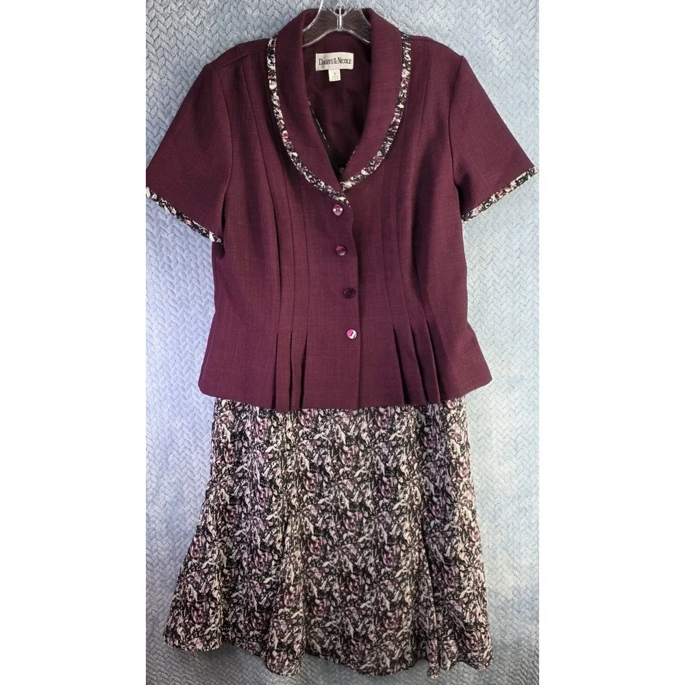 Dress & Jacket Danny and Nicole Midi Size 12 Matching Set 2 Piece Cabincore